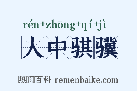 人中骐骥是什么意思的图片